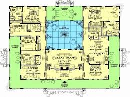 Spanish Style Homes With Interior Courtyards Beautiful House Plans Center Courtyard Pool Lovely Pool House Plans Mediterranean House Plans U Shaped House Plans