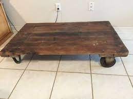 1900s industrial oak and iron trolley cart refurbished to be a home coffee table. Antique Railroad Trolley Steampunk Industrial Factory Cart Coffee Table 48 X 30 Ebay