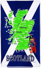 Auf spurensuchen in den schottischen highlands. Geschirrtuch Mit Schottland Fahne Und Karte Michelles Specialities