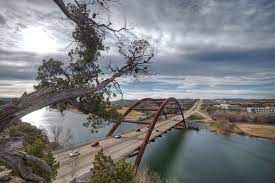 Austin is the capital city of the u.s. Pennybacker Bridge Overlook Trail Hiking Trail West Lake Hills Texas