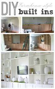 Farmhouse Living Room Built Ins Farmhouse Style Diy Farmhouse Style Living Room Built In Bookcase