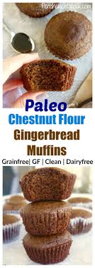Paleo Chestnut Flour Gingerbread Muffins Recipe A Healthier Version Of Your Typical Gingerbread Muffin That Is Ligh Gingerbread Muffins Sugar Free Bacon Food