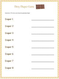Baby Shower Dirty Diaper Game