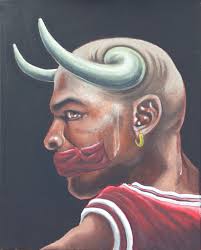 Micheal Jordan Acrylic Portrait Painting 16x20