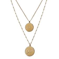 Oui Et Non Disc Necklace Disc Necklace Necklace 14kt Gold
