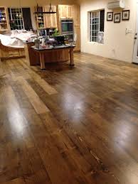 Pine Plank Floors After Hand Rubbed Dark Stain And 2 Coats Of Water Based Polyurethane In Staining Wood Floors Pine Wood Flooring Refinishing Hardwood Floors