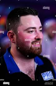 Nico Kurz is interviewed following his victory over Joe Cullen during day  eight of the William Hill World Championships at Alexandra Palace, London  Stock Photo