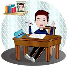 Download in under 30 seconds. Drawing Cartoon Boy Studying At Home With Books Stationery Photo Frames And Decorative Elements Png Images Ai Free Download Pikbest