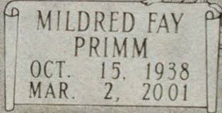 Mildred Fay Primm Earp (1938-2001)