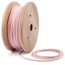 Choose Your Electrical Fabric Cord Baby Pink Round 2 Core Lighting Cable With Colored Textile Sleeve Worldwide Shipping Baby Pink Pink Textiles