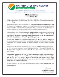 May 21, 2021 · mht cet application form 2021, registration (started) : Iit Jee Subject Date Clash Of Jee Main May 2021 With Class 12 Board Examination Reg National Testing Agency Nta Is Conducting The Joint Entrance Examination Jee Main 2021 For