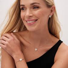 Jon Richard Gold Plated Crystal Clover Trio Set