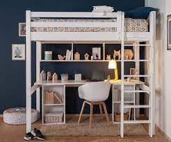 La solution tout en un est un lit mezzanine qui vous permet d'exploiter l'espace sous le lit pour un bureau, un canapé ou des rangements. Lit Mezzanine Enfant Avec Bureau Mobilier En Bois Made In France