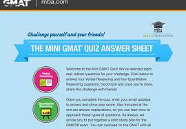 Mini Gmat Quiz A Sample Of The Real Gmat Test