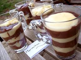 Creme Mic Mac Vanille Et Chocolat Dans Un Meme Recipient Recette Chocolat Vanille Recette De Verrine Facile Recette Creme