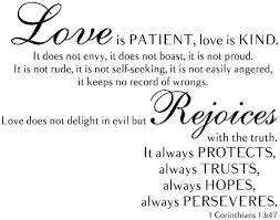 1 Corinthians 13 47 Love Is Patient Love Is Kind Bible Wall Decal Love Is Patient Bible Wall Decals Scripture Wall Decal