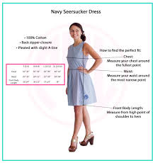Womens Seersucker Dress Size Chart