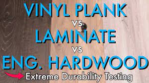 Hardwood flooring offers a traditional elegance but doesn't make a great choice for every room. Vinyl Plank Vs Laminate Vs Engineered Hardwood Youtube