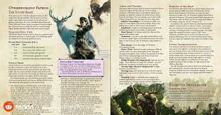 The Divine Beast Otherworldly Patron A Nature Warlock That Trades In Eldritch Blast Dungeons And Dragons Classes Dungeons And Dragons Homebrew Otherworldly