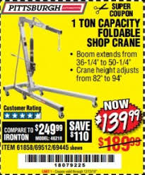 There are 732 suppliers who sells harbor freight tools on alibaba.com, mainly located in asia. Harbor Freight Tools Coupon Database Free Coupons 25 Percent Off Coupons Toolbox Coupons 1 Ton Capacity Foldable Shop Crane