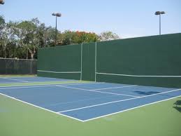 There is a tennis court … (near / nearly) our school. Backboard Wall Patch Reef Park