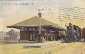 Listowell Ontario C P Railroad Station Old Colour Postcard Pm1908 Railroad Station Station Listowel