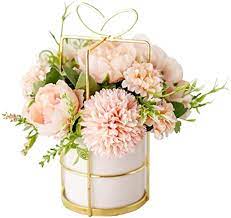 Nur mal see more of hochzeitsblume on facebook. Amazon De Kirifly Kunstliche Blumen Mit Vase Unechte Blumen Deko Kunstlich Pfingstrose Seide Hortensien Dekoration Blumenarrangements Hochzeit Blume Tischdekoration Rosa Mit Vase