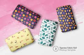 Download Top View Fabric Rolls Mockup Set Designertale