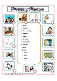Personality Adjectives Adjective Worksheet Adjectives To Describe Personality Personality Adjectives