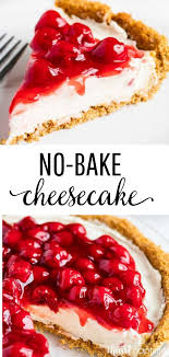 No Bake Cheesecake Easy No Bake Cheesecake Cheesecake Recipes Baked Cheesecake Recipe