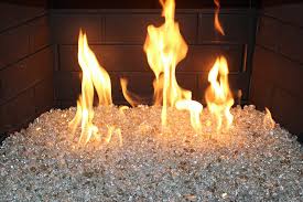 Fire glass is used to replace gas logs. Fire Glass Photos Landscaping Glass Ideas Inspiration