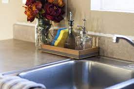 Using your measuring tape or a ruler, begin with the lip, or edge, that sits on the kitchen countertop. Organized Kitchen Sink Caddy Hometalk