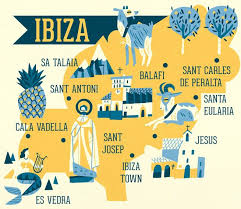 Owen Davey Graphic Illustration Illustrated Map Ibiza Map Ibiza