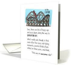 Designed For The Father Of A Graduate This Card Shows A Cartoon Style Roller Coaster To Humorously Repres Cool Cards Congratulations Card Graduation Greetings