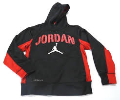 Air Jordan Hoodie Black And Red Kid S Boy S Nike Therma Fit Pull Over Hoodie Air Jordan Logo Black Red Medium Nike Hoodie Sports Shirts Jordan Logo Boys Nike