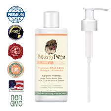 Salmon Oil For Dogs By Beasty Pets Non Gmo Omega 3 Fish Oil W Epa And Dha Canine Coat Joint Heart And Eye Care Salmon Oil Oils For Dogs Omega 3 Fish Oil