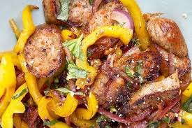 15 Minute Sausage and Peppers with Basil | Caroline Chambers