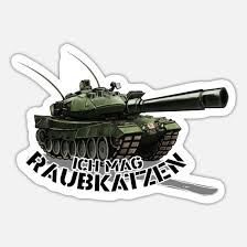Ich mag Raubkatzen - Panzer' Sticker | Spreadshirt
