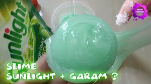 Cara Membuat Slime Tanpa Lem Dari Sunlight Dan Garam Youtube