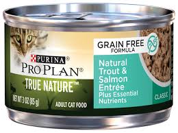 Purina Pro Plan True Nature Grain Free Formula Natural Trout Salmon Entree Wet Cat Food 3 Oz Case Of 24 Petco In 2020 Canned Cat Food Purina Pro Plan Natural Chicken