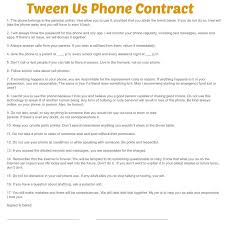 Phone Contract Keeps Parents And Kids On The Same Page Cell Phone Contract Kids Cell Phone Child Phone