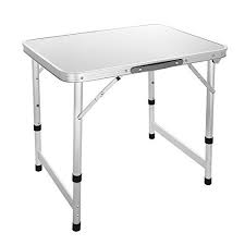 Aluminum Small Folding Camping Table Lightweight Picnic Outdoor Indoor Table Carrying Handle Included All4hiking Com Camping Table Outdoor Picnic Tables Folding Camping Table