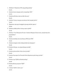 Check spelling or type a new query. Soal Dan Jawaban Manajemen Operasional