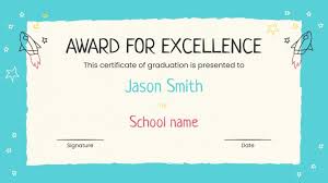 Great for schools, academies or courses! Class Awards Certificates Google Slides Powerpoint Template