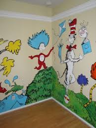 Supzone dr seuss wall stickers quotes the more that you read the more you will know sayings wall decals kids baby nursery bedroom classroom playroom living room wall decor 4.1 out of 5 stars 33 $9.88 $ 9. Dr Seuss Nursery Theme Ideas Dr Seuss Nursery Theme Dr Seuss Nursery Playroom Mural