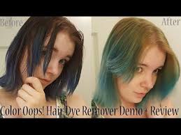 Barely work appropriate but they luckily said i can get away with it until halloween. Green Color Oops Hair Color Remover Demo Review Youtube