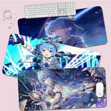 Hoshimachi Suisei Anime Animation Thickened Mouse Pad Oversized Gaming  Keyboard Notebook Table Mat for Teen Girls Bedroom| | - AliExpress