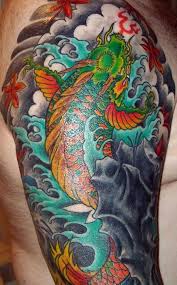 Fish (vimba) swim to spawn, overcoming low waterfall (but the. Koi Fish Waterfall Dragon Tattoo Novocom Top