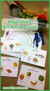 Diy Preschool Recipe Cards For Healthy Fun Diy Recipe Cards Play Food Diy Preschool Food