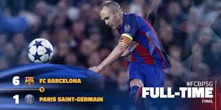 Disaster for psg, as some calamitous defending leads to barca getting a second goal just before the break. Fc Barcelona On Twitter Full Time The Greatest Comeback Ever Barca Into The Quarterfinals History Fcb 6 1 Psg Agg 6 5 Fcbpsg Fcblive Forcabarca Https T Co N7jeb3l9zu